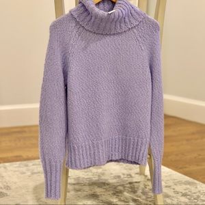 J. Crew Aplpaca Violet Turtleneck Sweater
